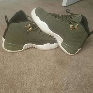 Navy green jordans